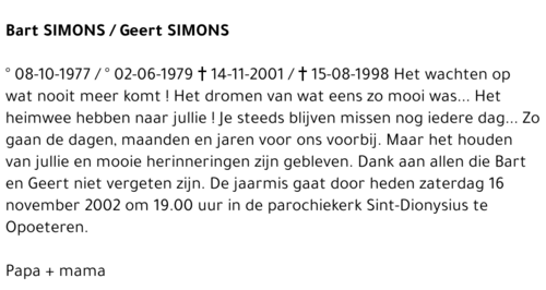 Bart / Geert Simons
