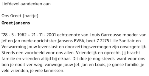 GREET JANSENS