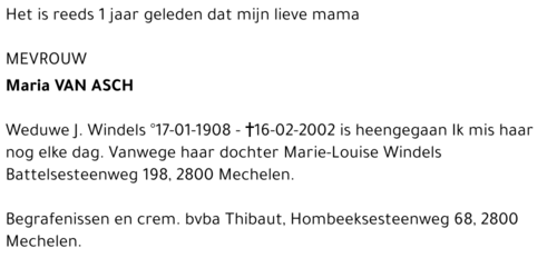 MARIA VAN ASCH