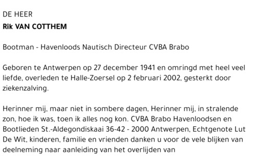 RIK VAN COTTHEM
