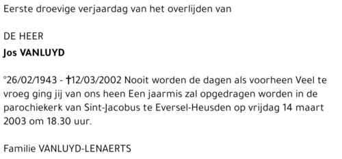 Jos Vanluyd
