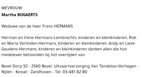 MARTHA BOGAERTS