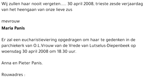 Maria PANIS