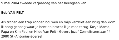 BOB VAN PELT
