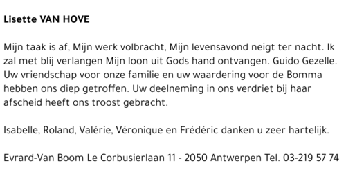 Lisette VAN HOVE