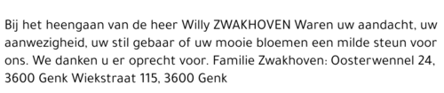Willy Zwakhoven