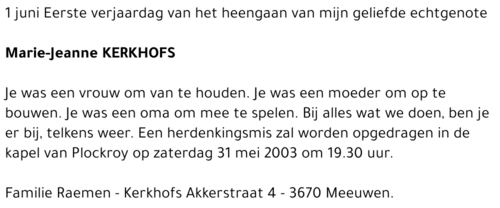 Marie-Jeanne Kerkhofs