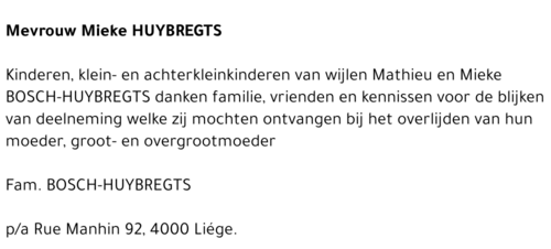 Mieke HUYBREGTS