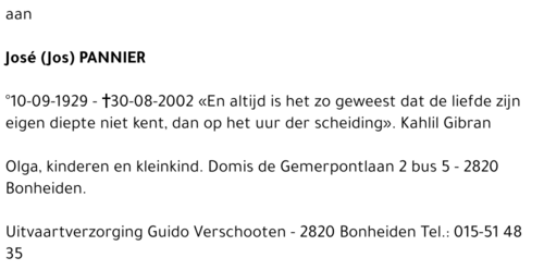 JOS PANNIER