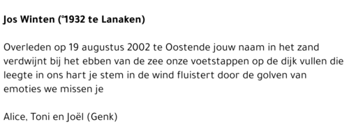 Joseph (Jos, Jef) Winten