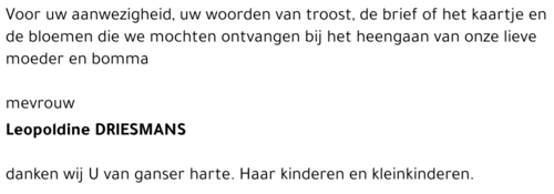 Leopoldine Driesmans