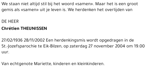 Chrétien THEUNISSEN