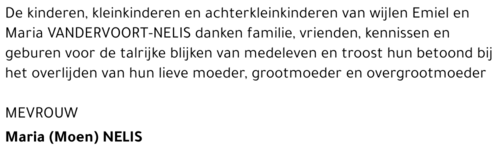 Maria (Moen) Nelis