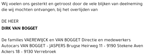 DIRK VAN BOGGET