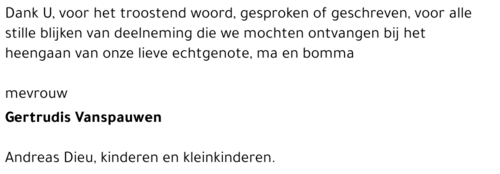 Gertrudis VANSPAUWEN