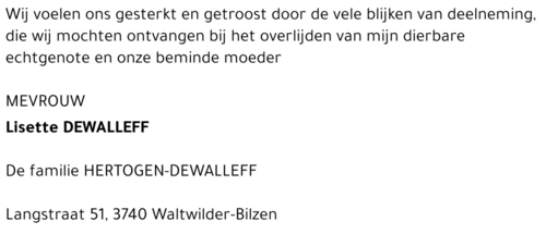 Lisette DEWALLEFF