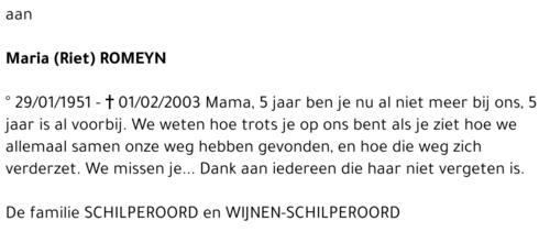 Maria (Riet) Romeyn