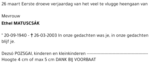 Ethel MATUSCSÁK