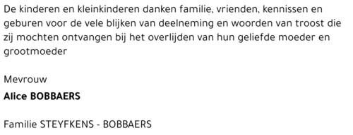 Alice BOBBAERS