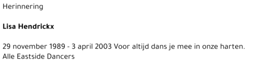 Lisa Hendrickx