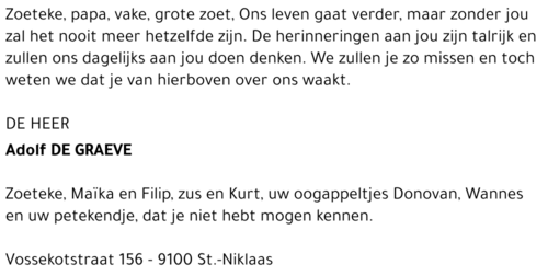 ADOLF DE GRAEVE