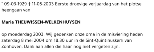 Maria Theuwissen-Welkenhuysen