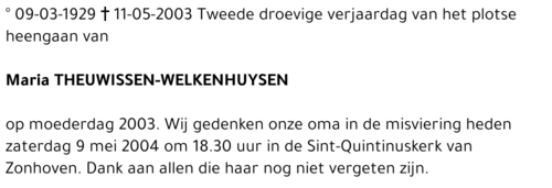 Maria Theuwissen-Welkenhuysen