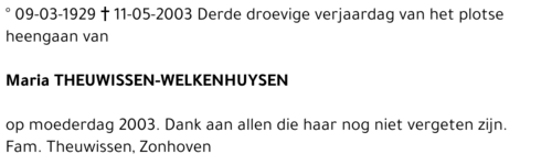 Maria Theuwissen-Welkenhuysen