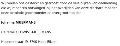 Johanna Muermans