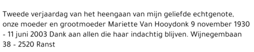 Mariette Van Hooydonk