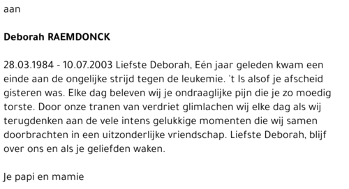 DEBORAH RAEMDONCK