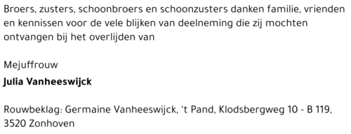 Julia Vanheeswijck