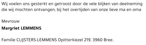 Margriet LEMMENS