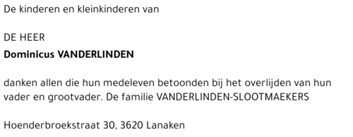 Dominicus Vanderlinden