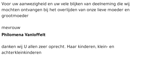 Philomena Vanloffelt