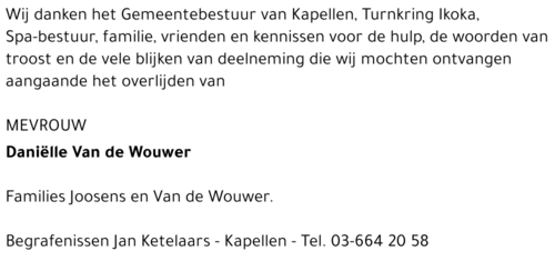 Daniëlle Van de Wouwer