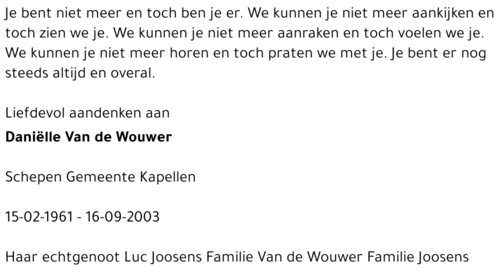 Daniëlle Van de Wouwer