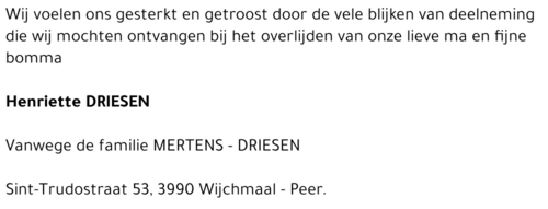 Henriette DRIESEN
