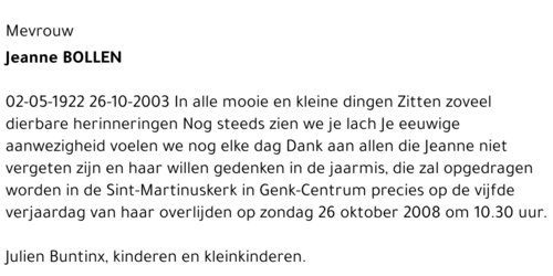 Jeanne BOLLEN