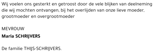 Maria Schrijvers