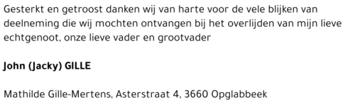 John (Jacky) Gille