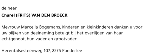Charel Van den Broeck