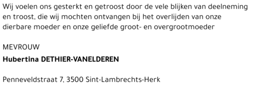 Hubertina Vanelderen