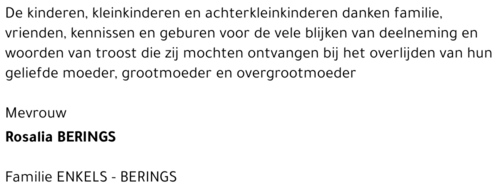 Rosalia BERINGS