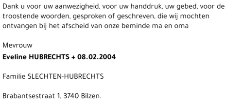 Eveline HUBRECHTS