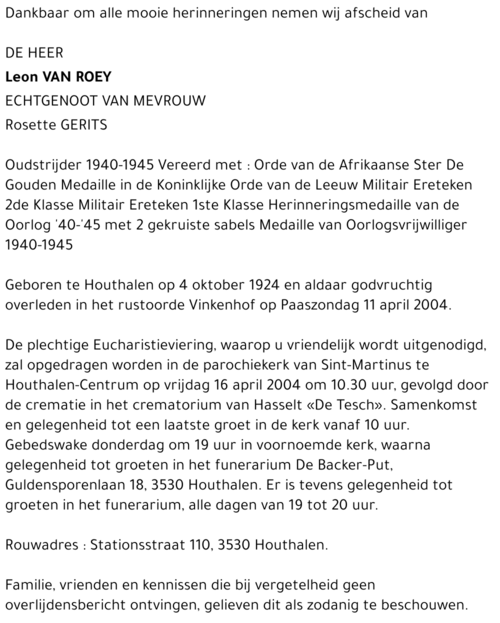 Leon Van Roey