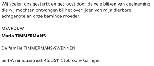 Maria Timmermans