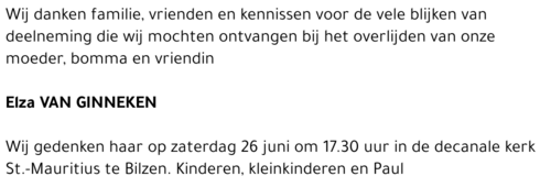 Elza VAN GINNEKEN