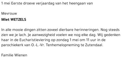 Miet WETZELS