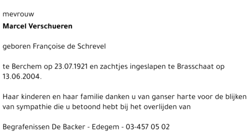 Françoise DE SCHREVEL